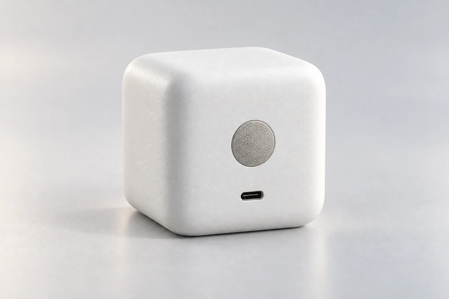Earlier rear vent proposal with a sintered steel disc above USB-C
